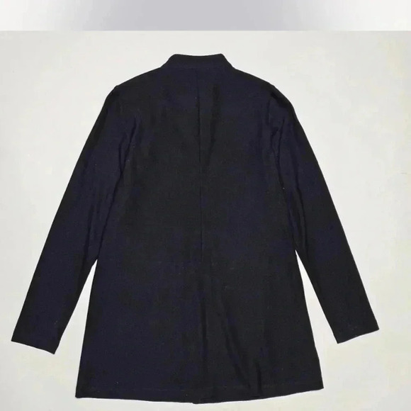 Eileen Fisher Black Lightweight Jacket w/ Standup Collar, size XXS - Picture 3 of 6